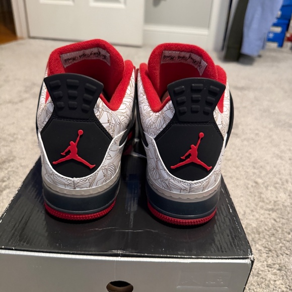 Jordan Fusion 4 Laser (White/Black/Red) main image 4